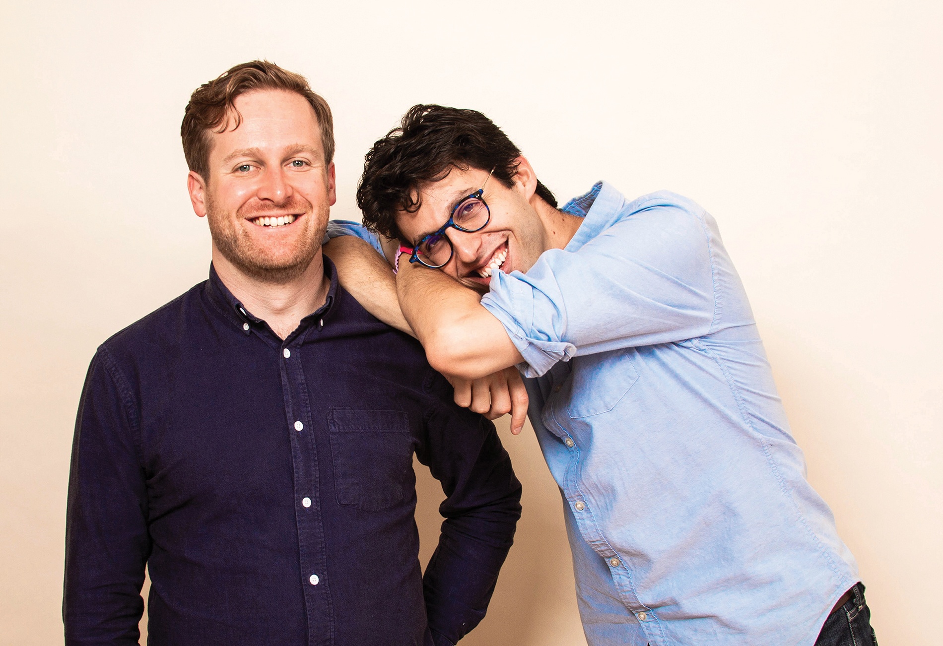 Photo of podcast producers Charlie Harding &rsquo;09 and Nate Sloan &rsquo;08